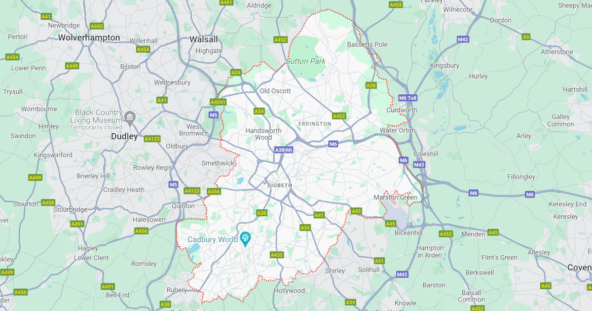 Map of Birmingham