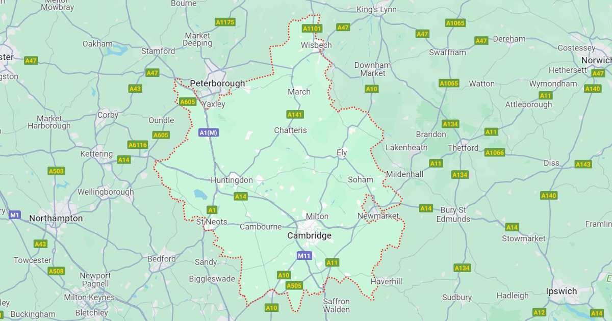 Map of Cambridgeshire