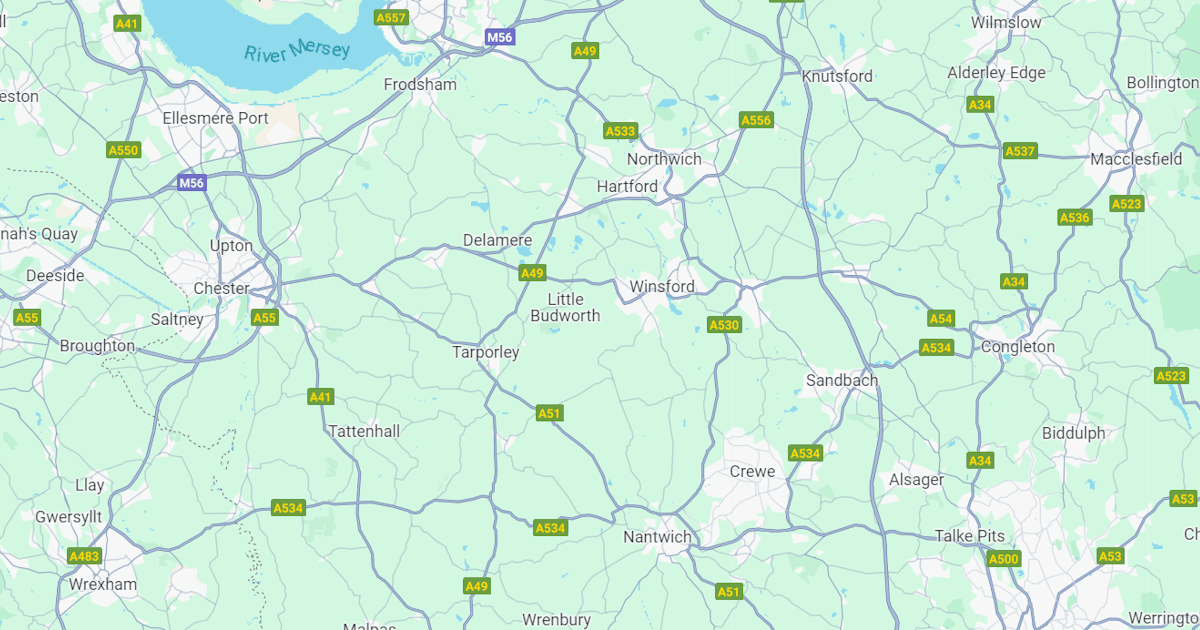 Map of Cheshire