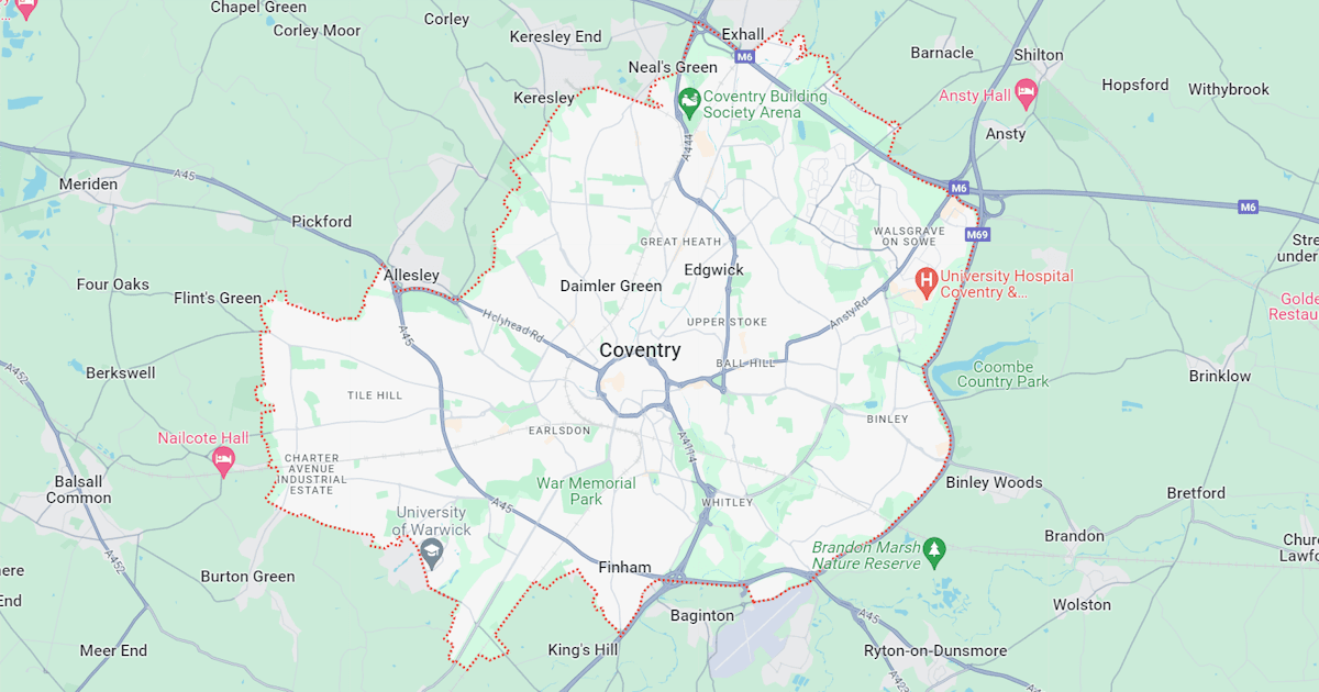 Map of Coventry