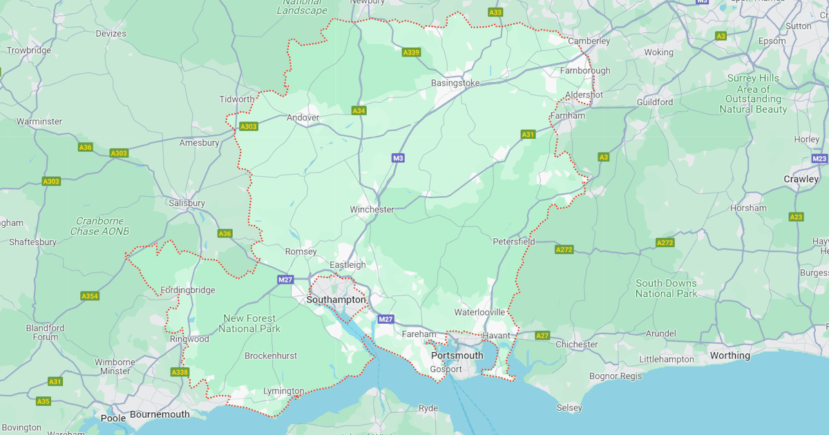 Map of Hampshire