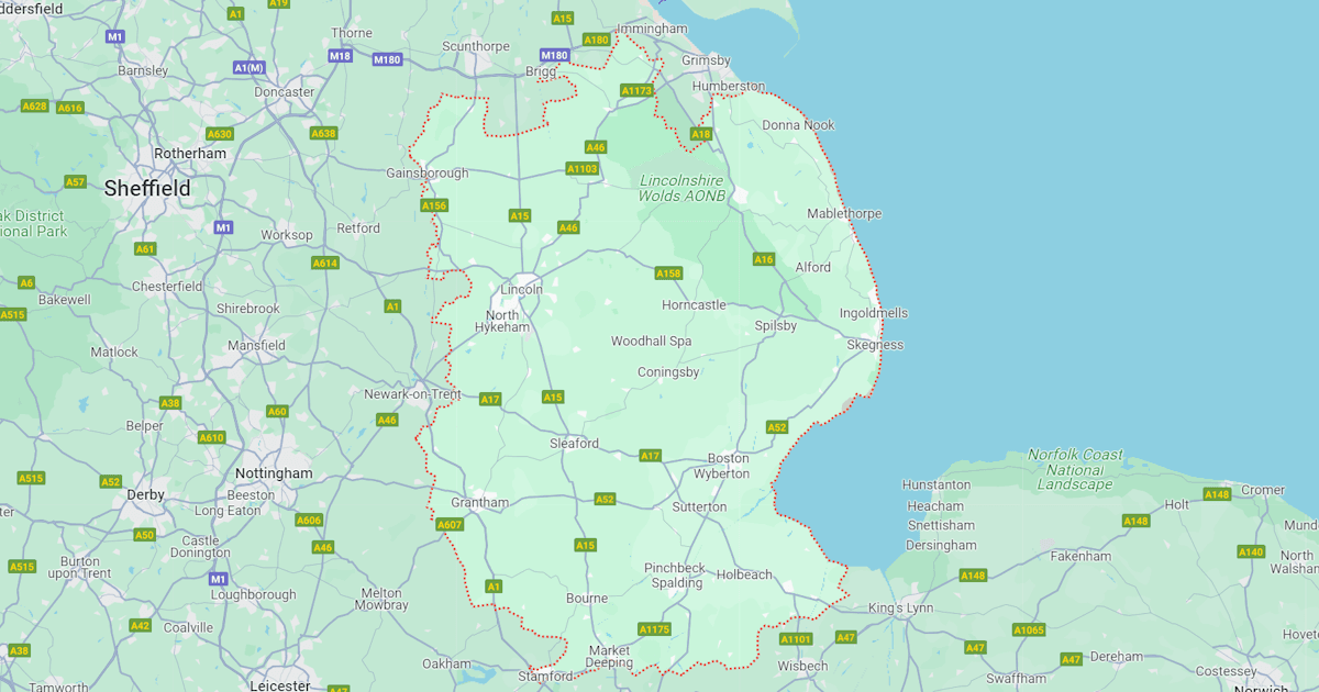 Map of Lincolnshire