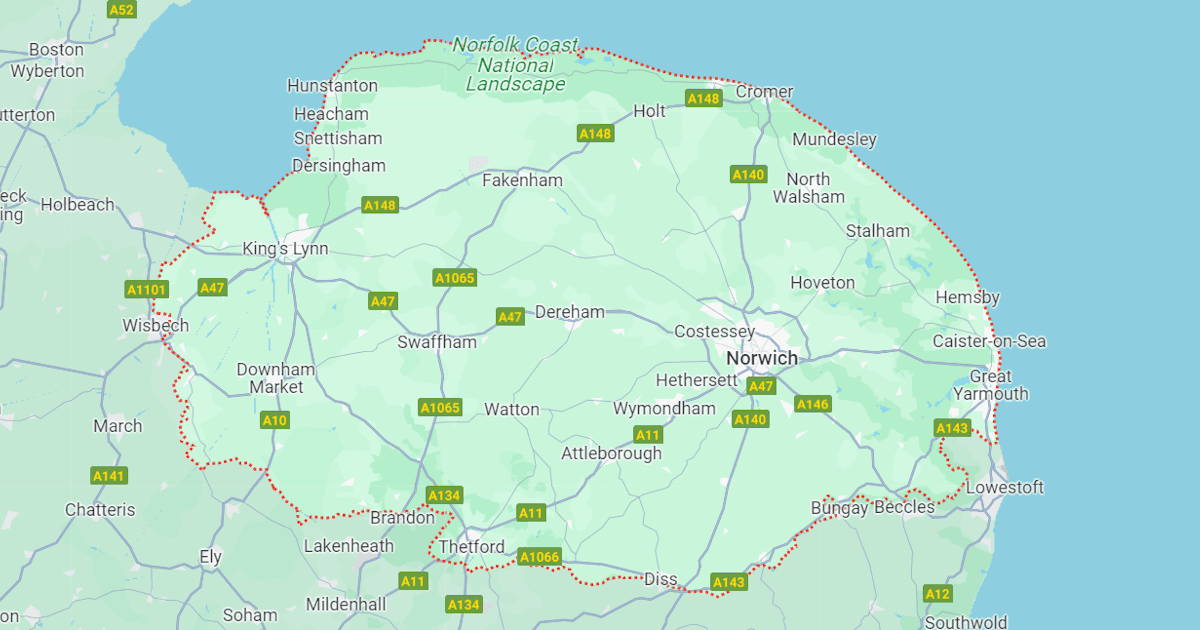 Map of Norfolk