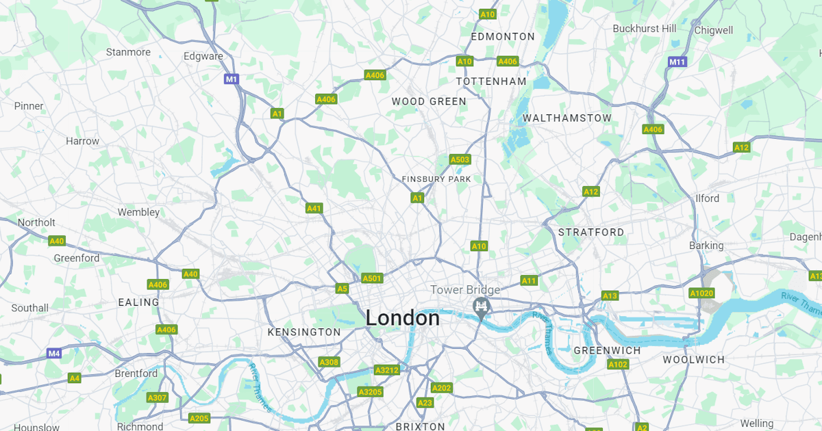 Map of North London