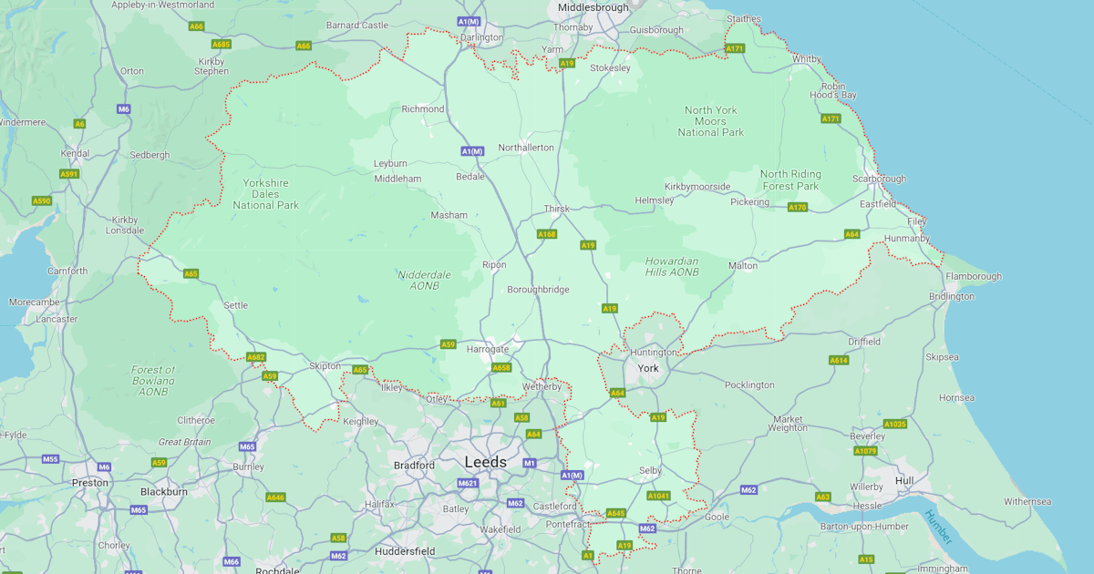 Map of North Yorkshire