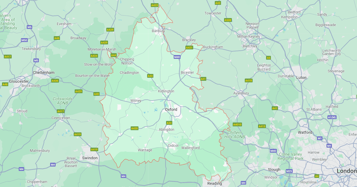 Map of Oxfordshire