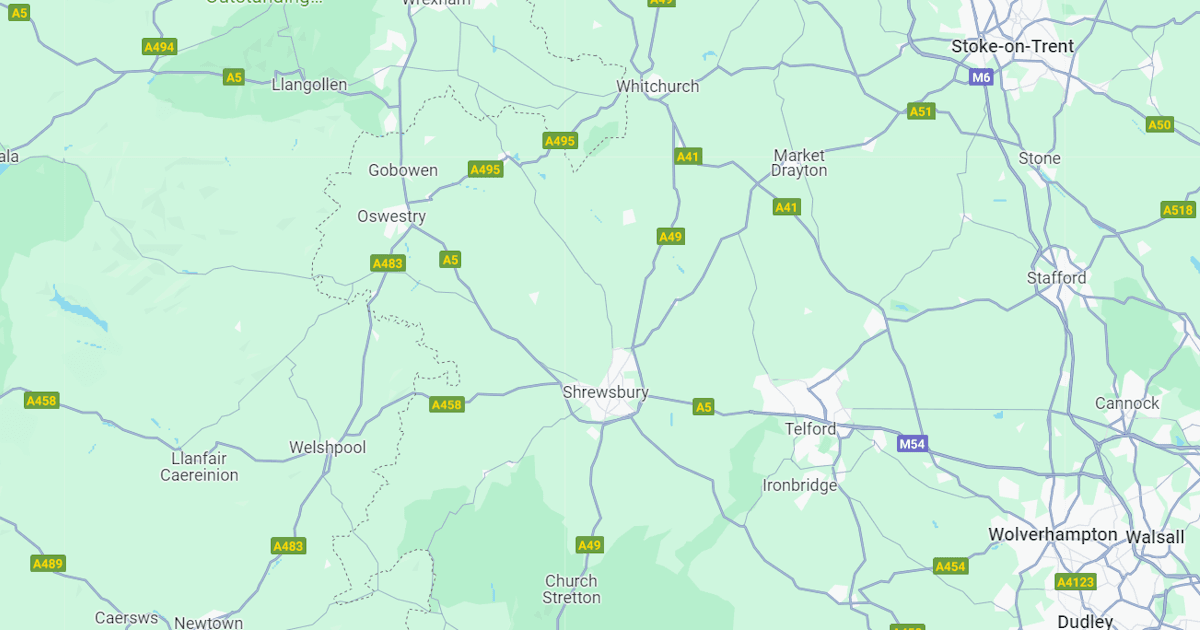 Map of Shropshire