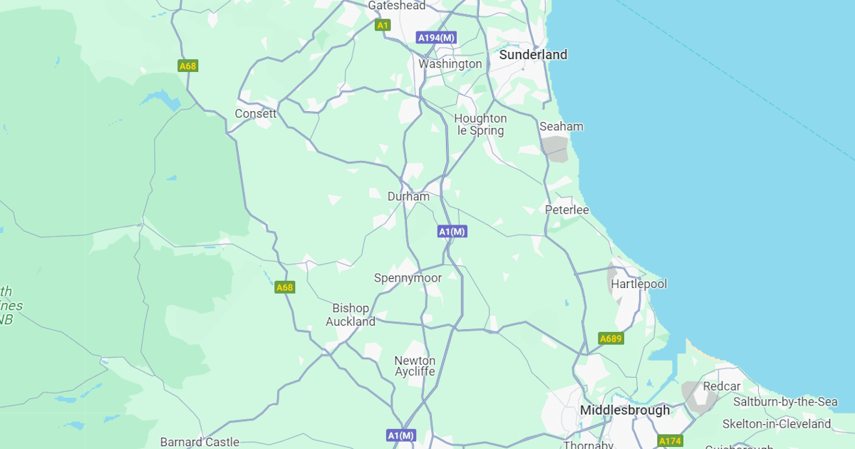 Map of Tees Valley