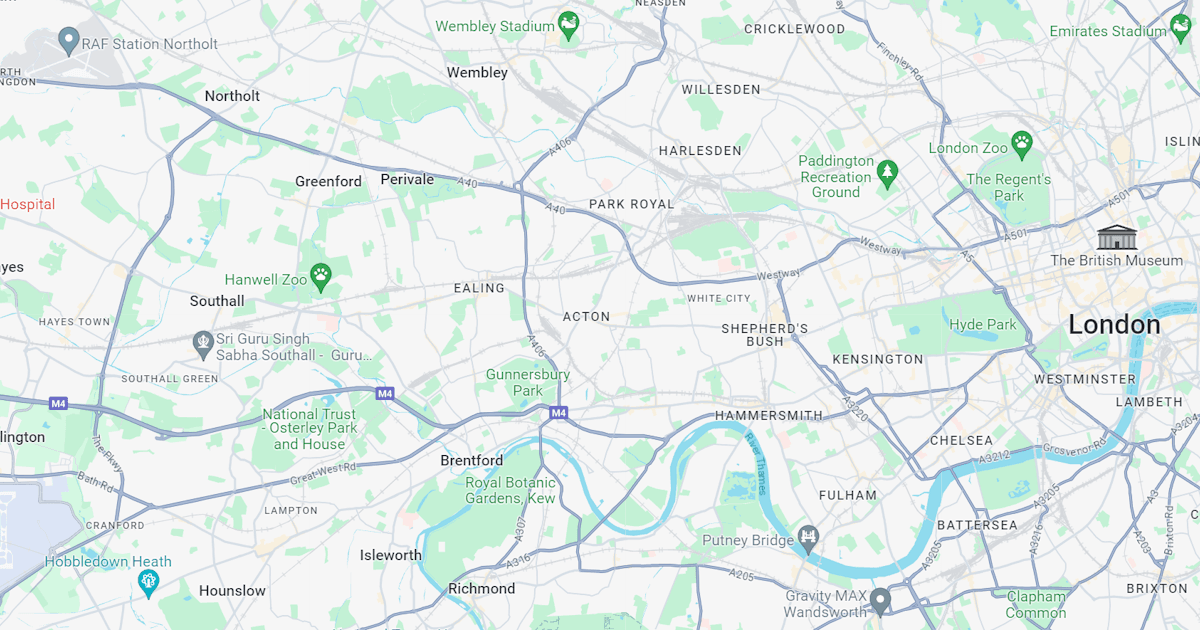 Map of West London