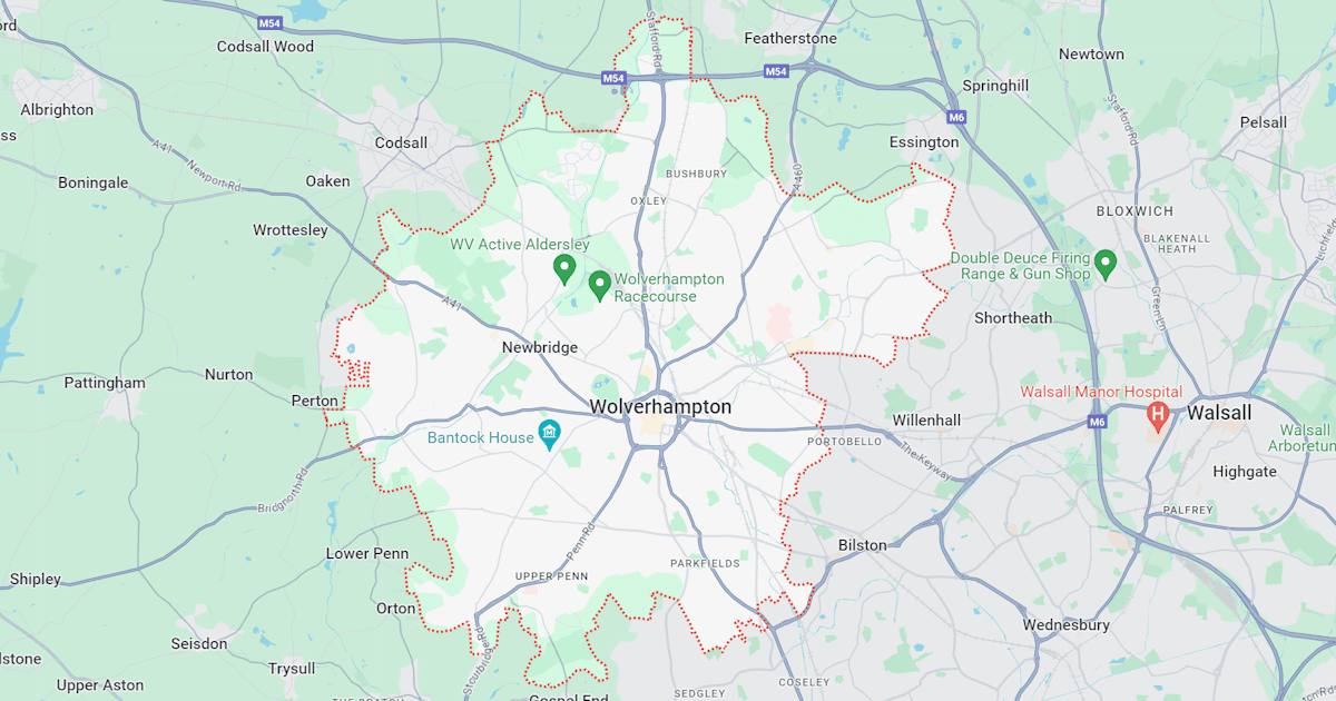 Map of Wolverhampton