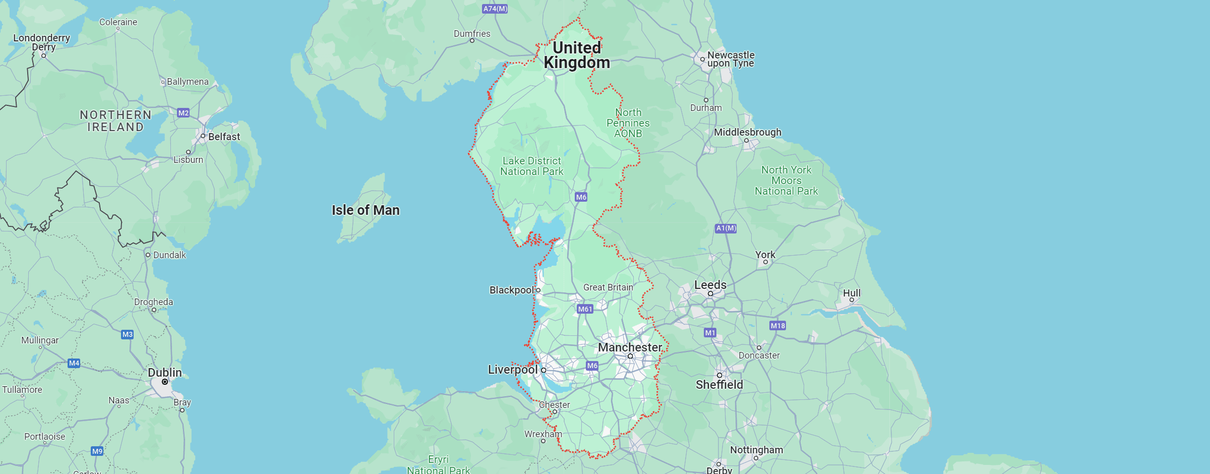 Map of North West