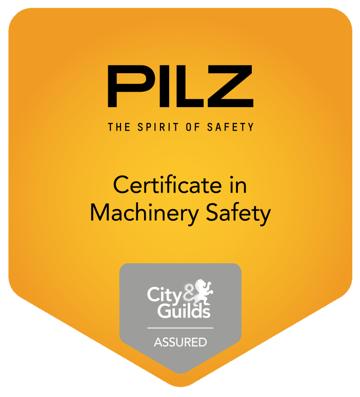 pilz certificate in machinery safety city and guilds assured logo